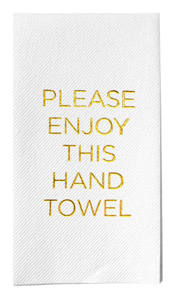 Please Enjoy This Hand Towel Guest Towel