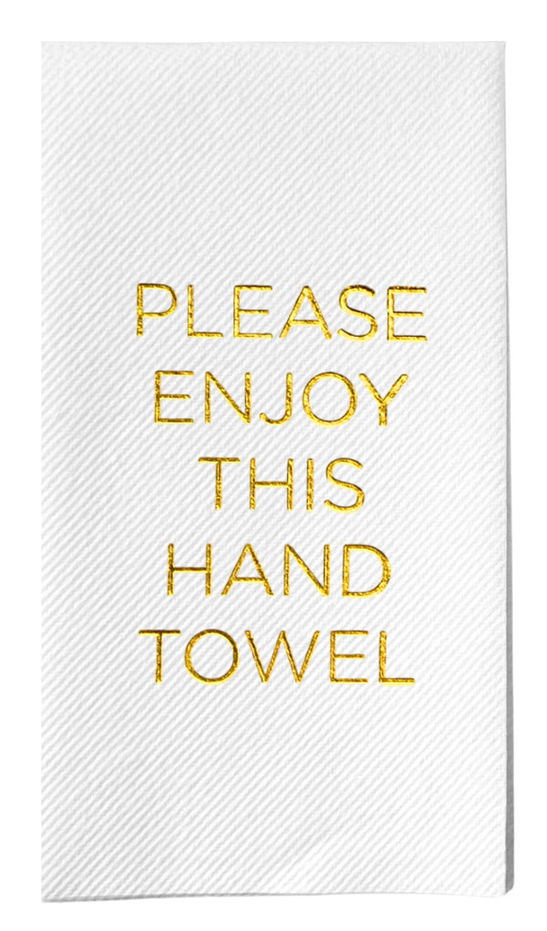 Please Enjoy This Hand Towel Guest Towel
