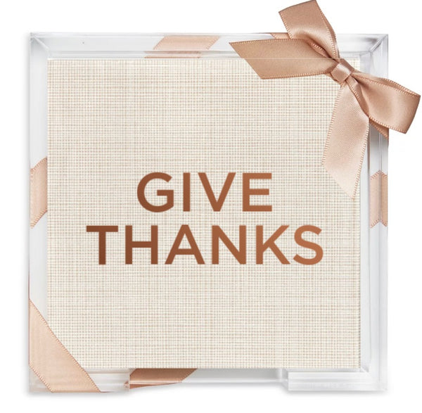 Give Thanks (linen) Cocktail Hostess Gift Set
