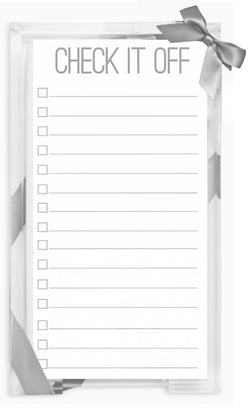 Check it Off Memo Tray--Gray