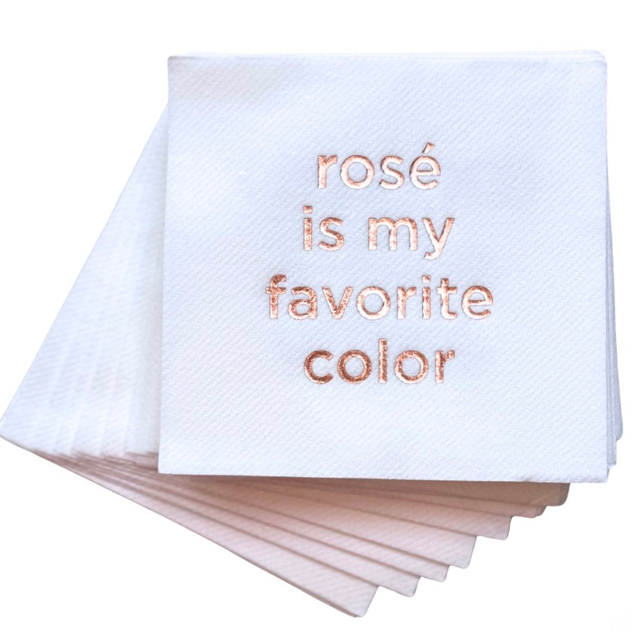 Rose is my Favorite Color Cocktail Napkins – LinedDesign