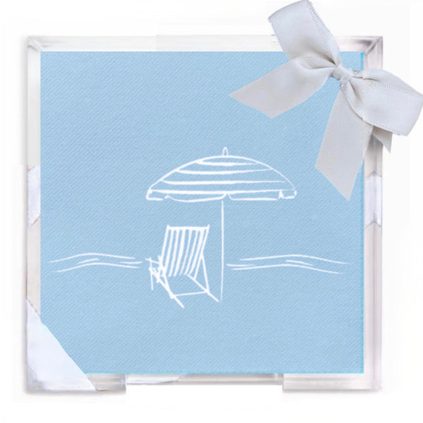 Pickle Ball Acrylic Cocktail Napkin Hostess Set
