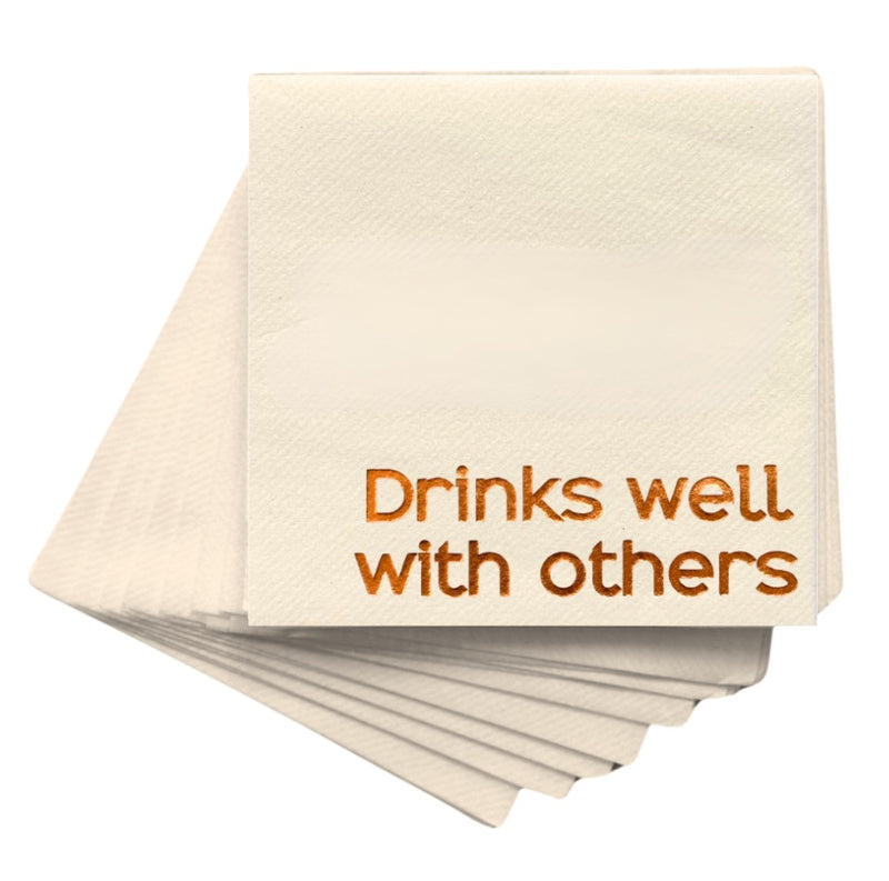 Drinks Well With Others Cocktail Napkins