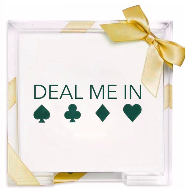 Deal Me In Pine Green Hostess Set