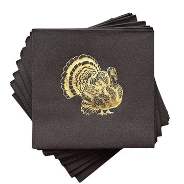 Gold Turkey Cocktail Napkins