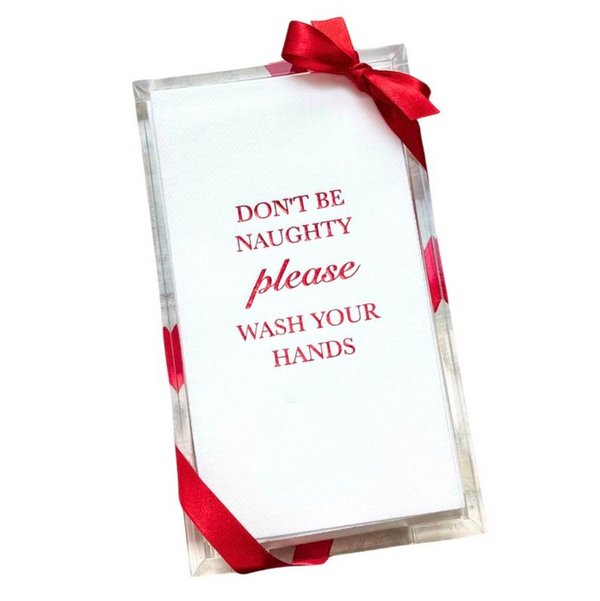 Don't Be Naughty Guest Towel Hostess Set