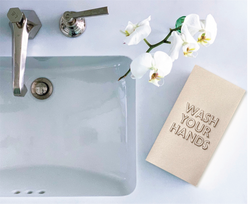 Wash Your Hands Guest Towel: Pebble