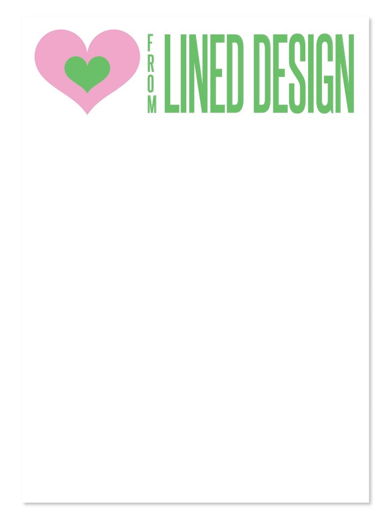 Best High Quality Customizable Bold Heart Notecard For Kids