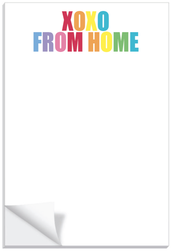 Xoxo From Home Printed Multi Color Notepad Online