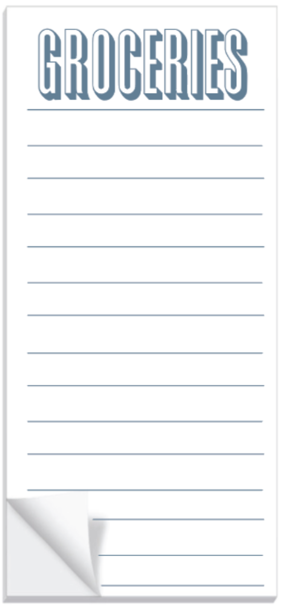 Groceries Notepad