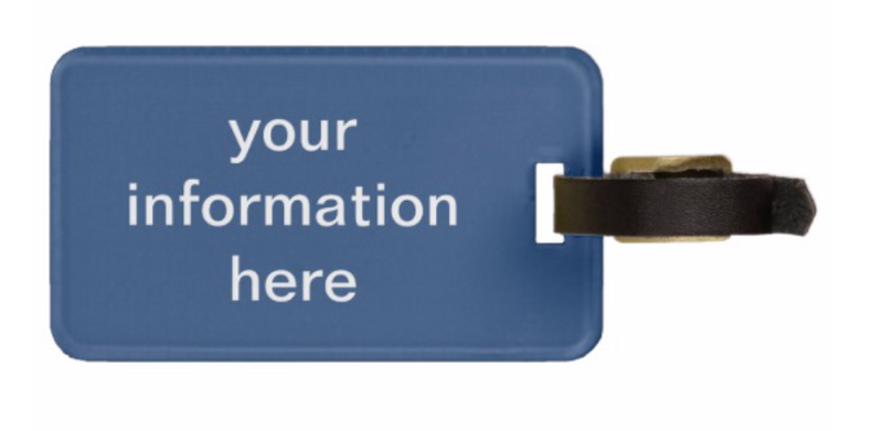 Two Tone Name Luggage Tags