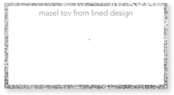 Customizable Mazel Tov Glitter Check Enclosure Cards
