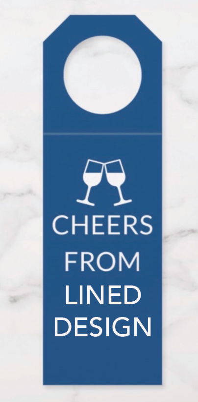 Cheers Clink Wine Bottle Tag