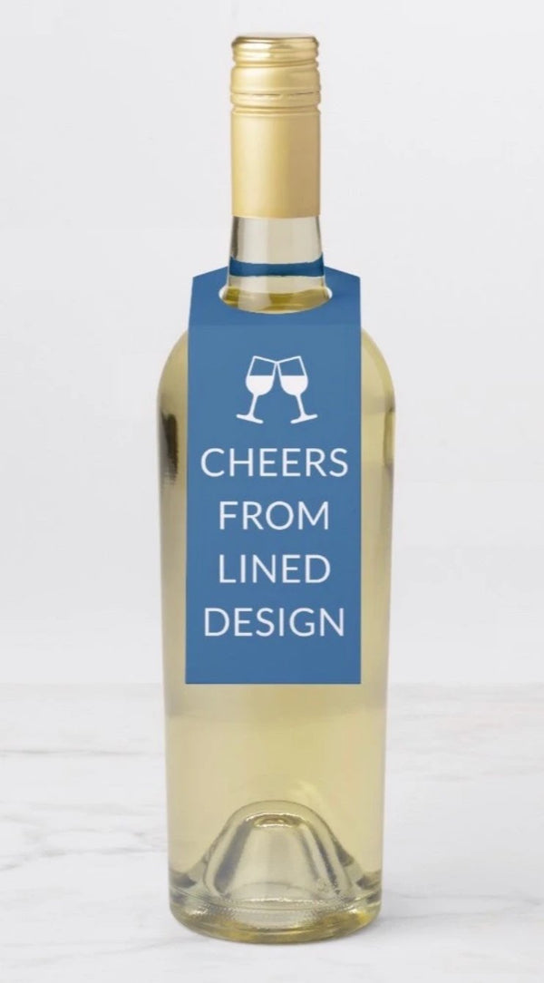 Cheers Clink Wine Bottle Tag