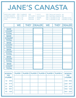 Personalized Canasta Notepad