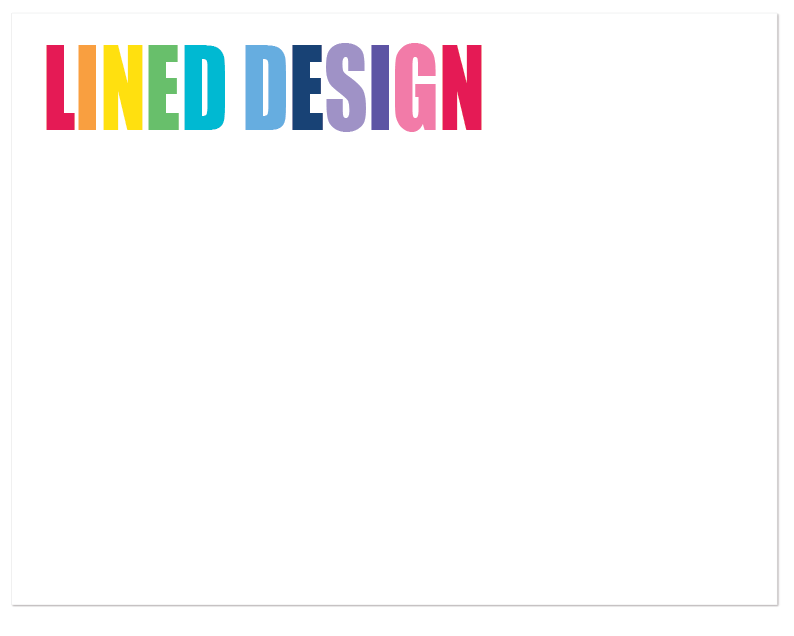 Rainbow name Notecard Set