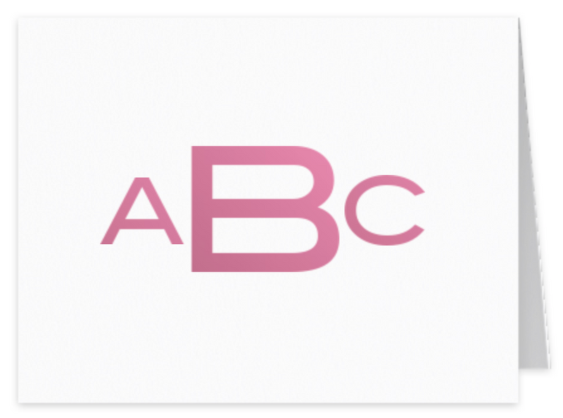 FOLD OVER Monogram Metallic Notecard Set
