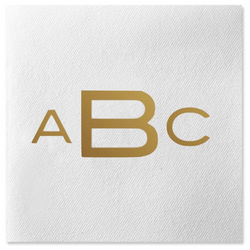 Modern Monogram Dinner Napkins:      Customizable