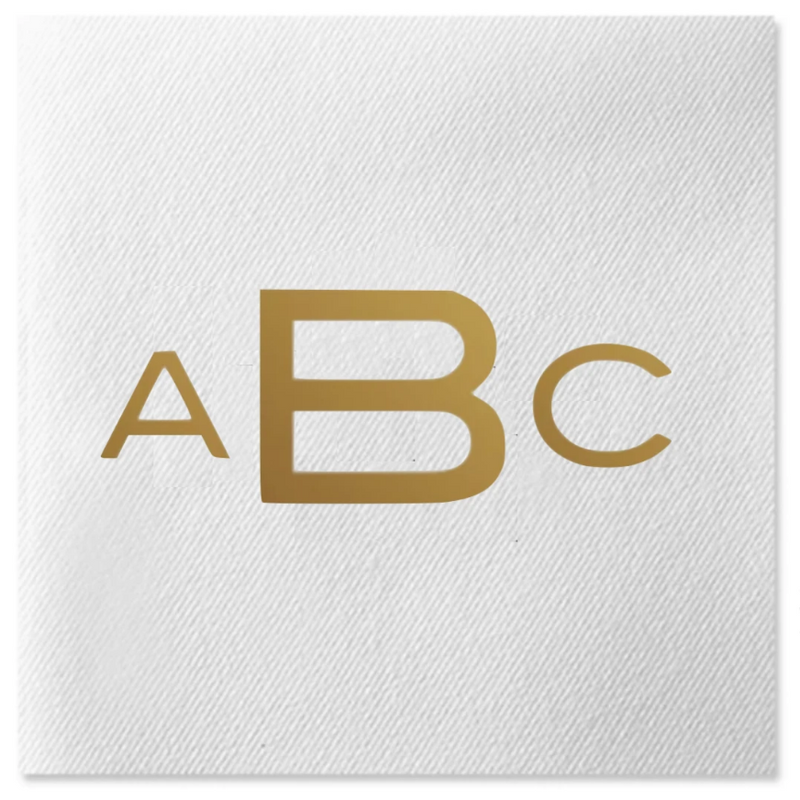 Modern Monogram Dinner Napkins:      Customizable