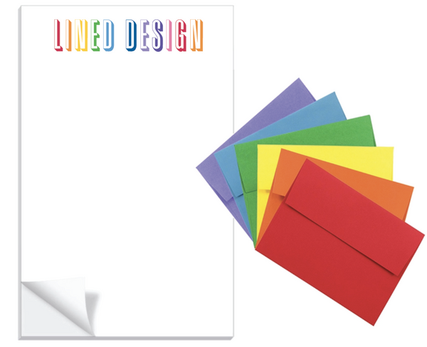 Rainbow Graphique Notepad           Customizable